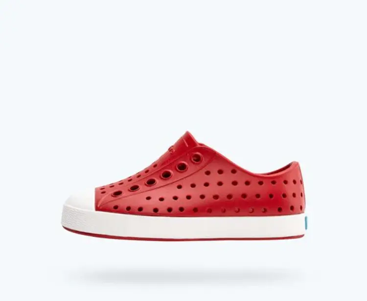 Native Shoes Jefferson Child - Ruby Red/ Shell White