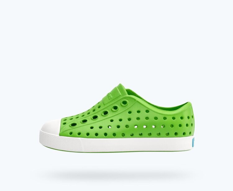 Native Shoes Jefferson Child- Grasshopper Green/ Shell White