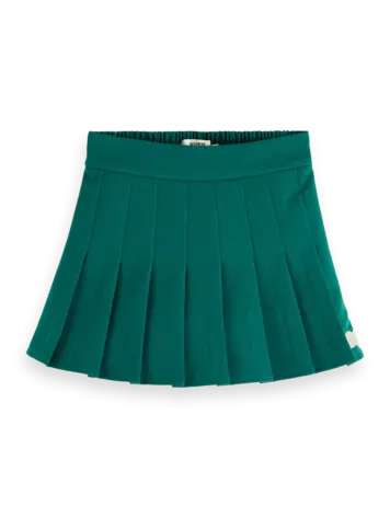 Scotch & Soda Girls' Pleated Tennis Skort in Pitch Green