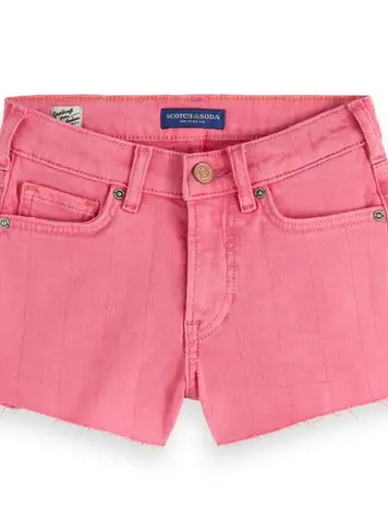 Scotch & Soda The Ray Relaxed Fit Denim Shorts in Electric Pink