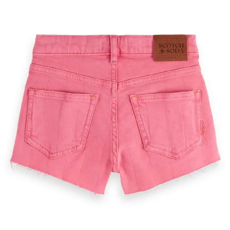 Scotch & Soda The Ray Relaxed Fit Denim Shorts in Electric Pink