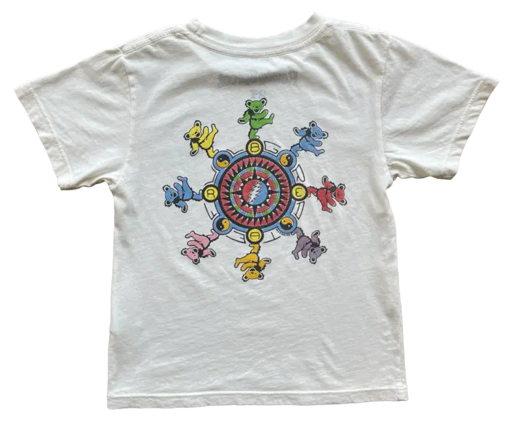 Rowdy Sprout Grateful Dead Circle Dancing Bears Tee - White