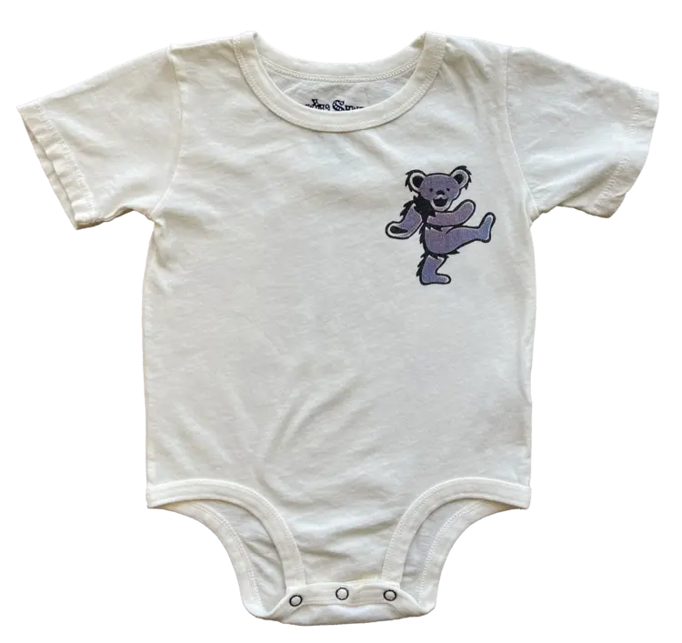 Rowdy Sprout Grateful Dead Circle Dancing Bears Onesie - White