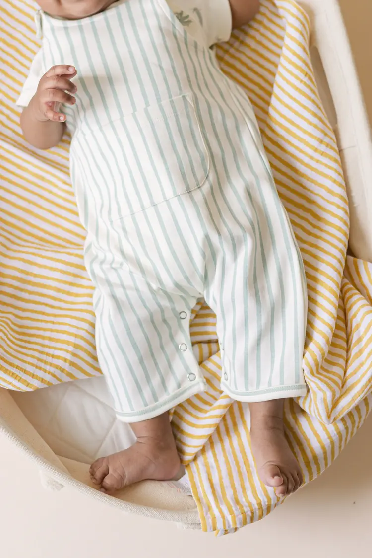 Pehr Designs Baby Overalls Stripes Away Sea