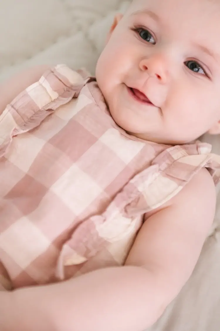 Pehr Designs Checkmate Flutter One-Piece- Iris