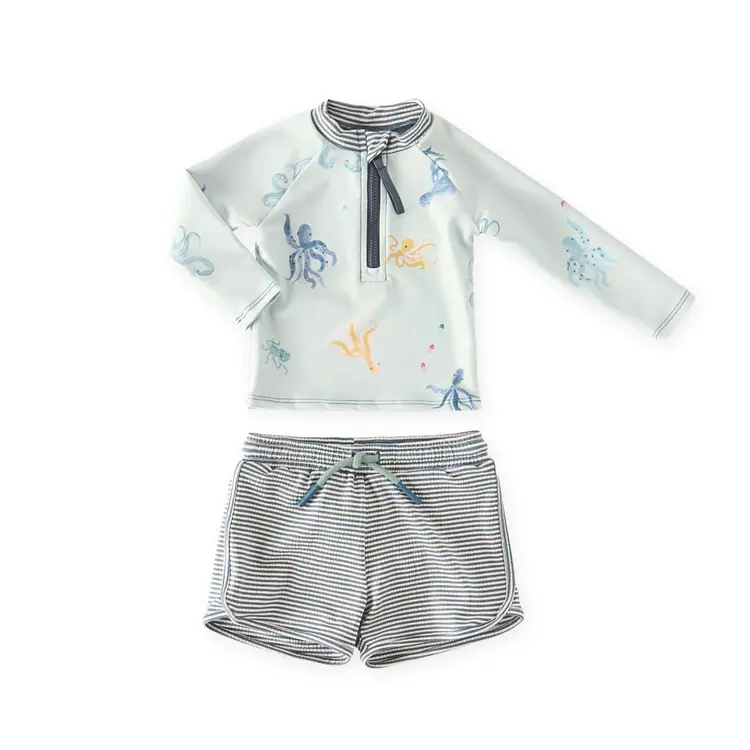 Pehr Designs Baby Swim Rash Guard & Shorts/Bloomers Set