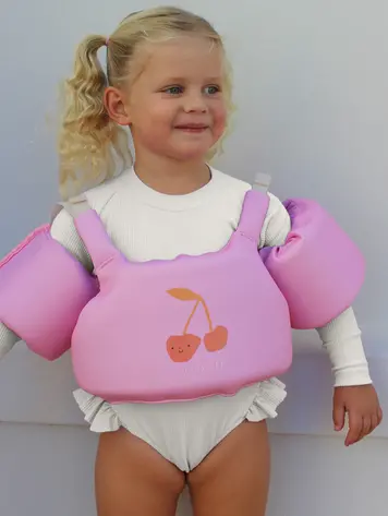 Sunnylife Kids Floatie Jacket  - Cotton Candy Cherry 4-6yo