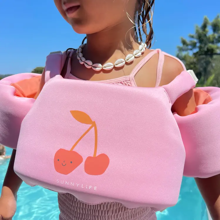 Sunnylife Kids Floatie Jacket  - Cotton Candy Cherry 4-6yo