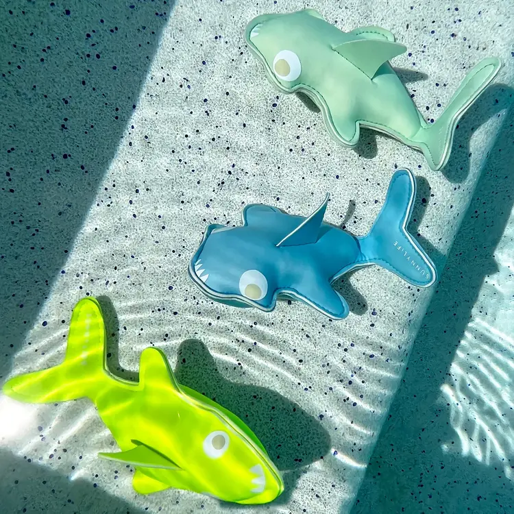 Sunnylife Dive Buddies- Salty the Shark Aqua Neon Yellow
