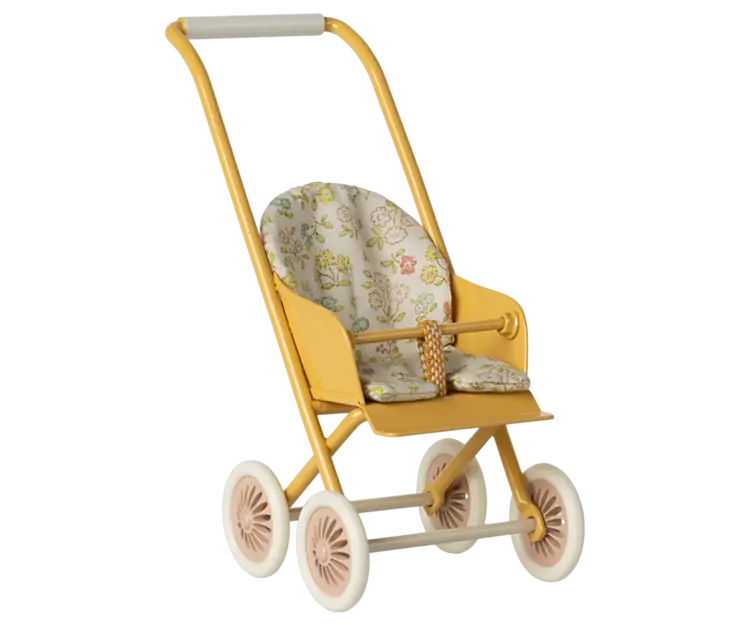 Maileg Stroller, Micro - Yellow