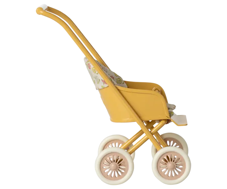 Maileg Stroller, Micro - Yellow