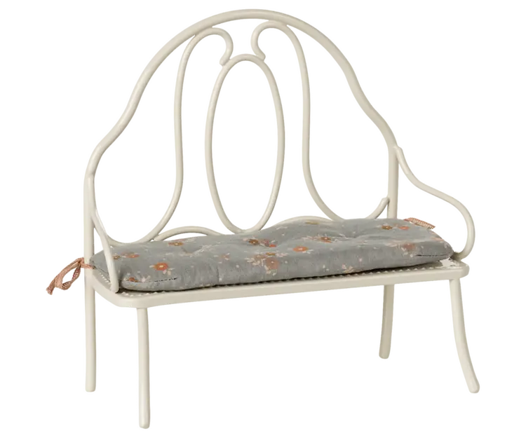 Maileg Vintage bench, Miniature - Off white