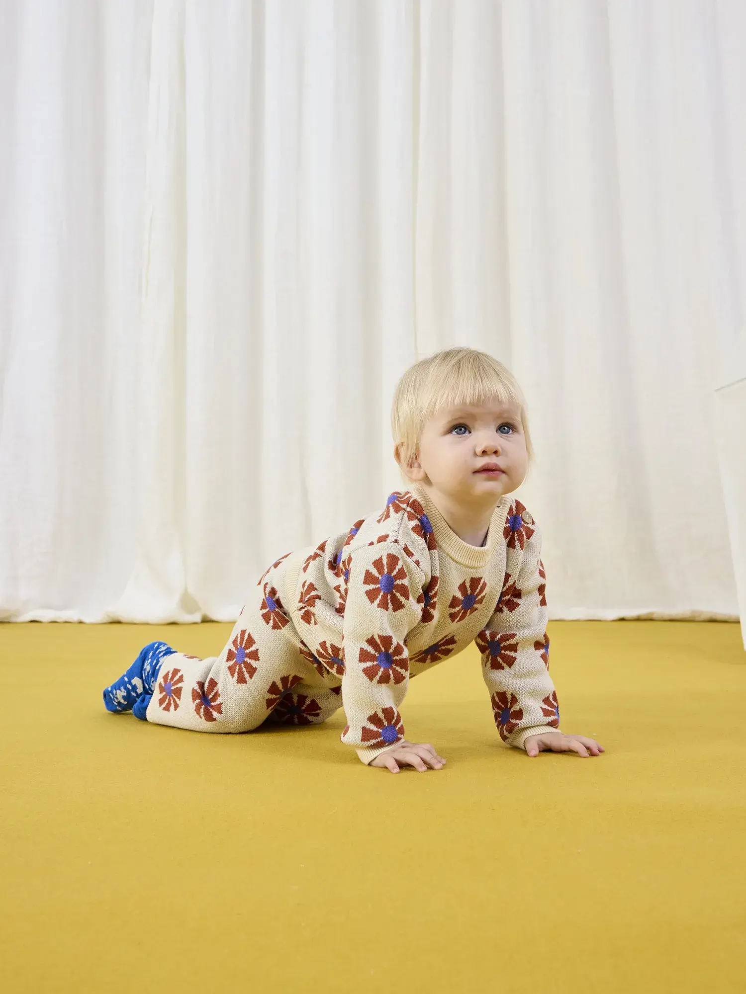 トップス bobooooo Bobo Kaleidoscope AOP Jacquard Jumper - Yellow Turtle