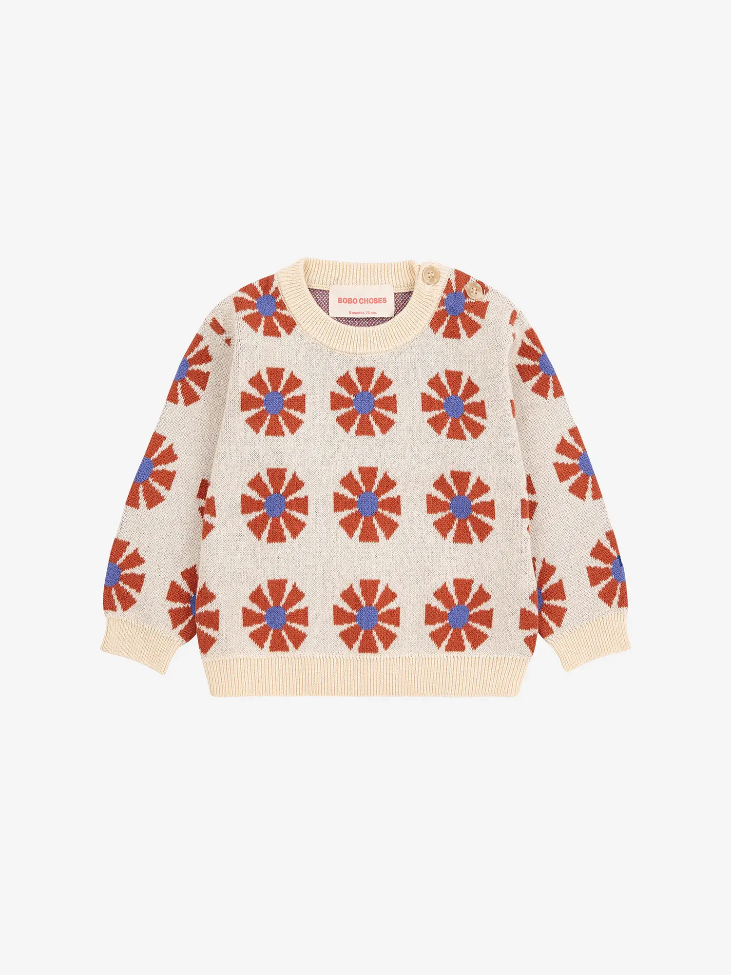 Bobo Kaleidoscope AOP Jacquard Jumper - Yellow Turtle