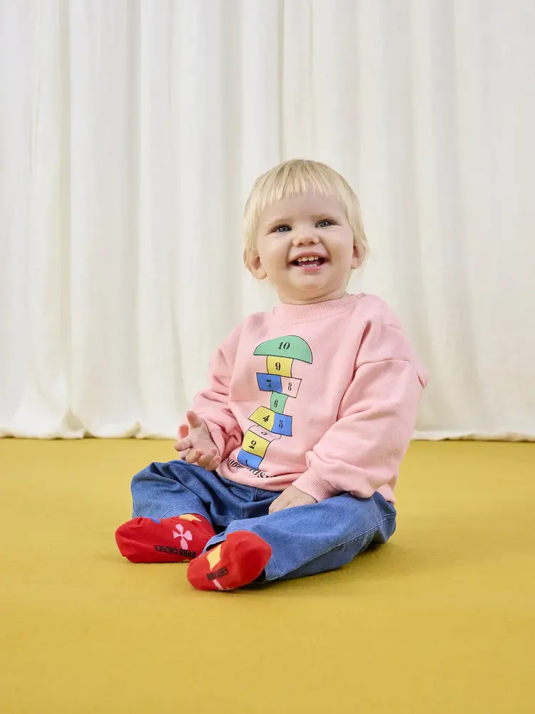 Bobo Choses Hopscotch Sweatshirt - Pink