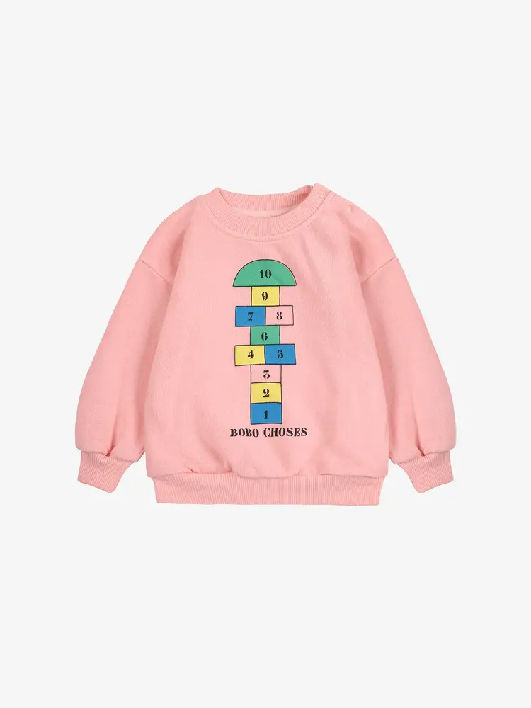 Bobo Choses Hopscotch Sweatshirt - Pink