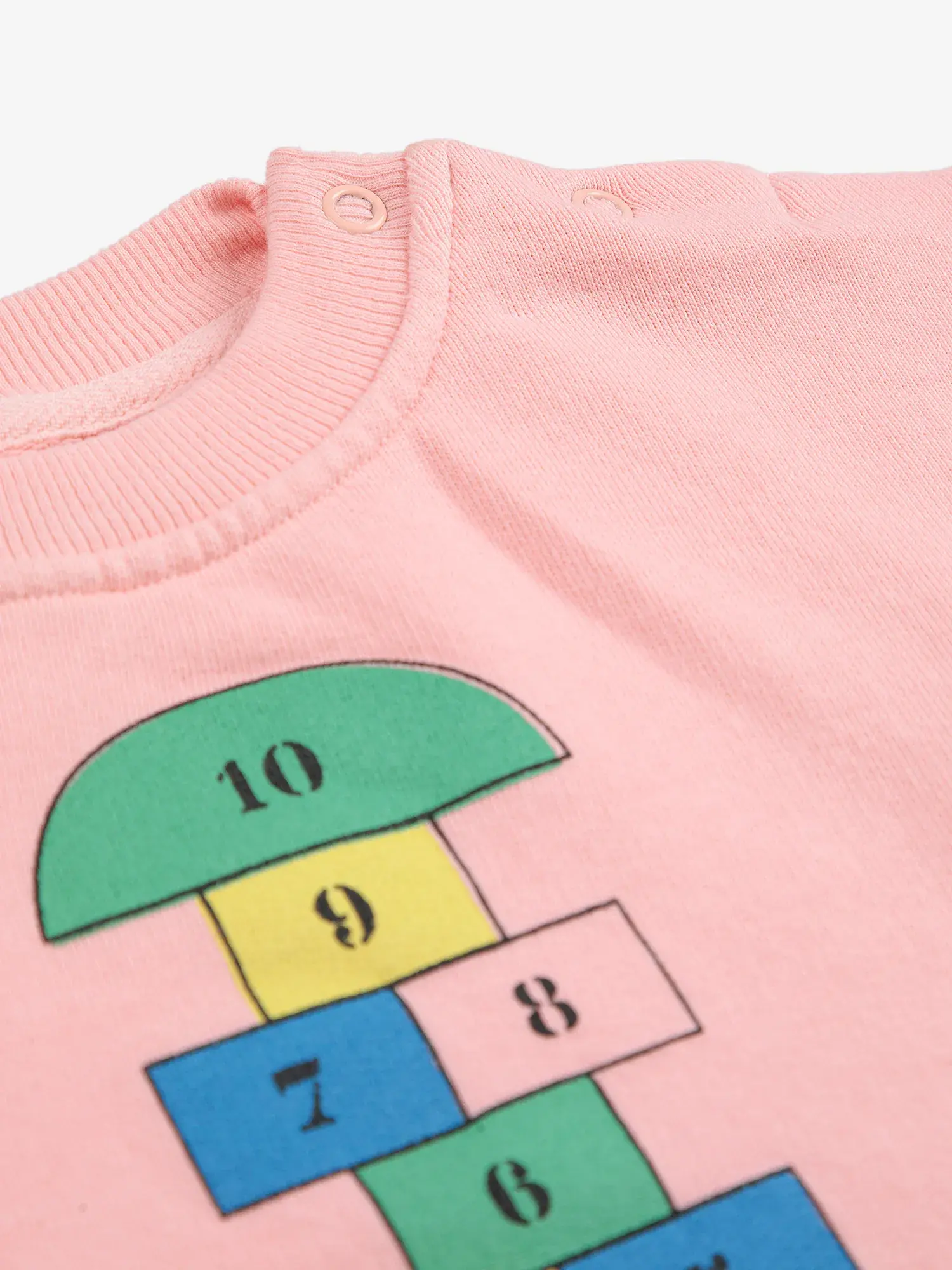 Bobo Choses Hopscotch Sweatshirt - Pink - Yellow Turtle