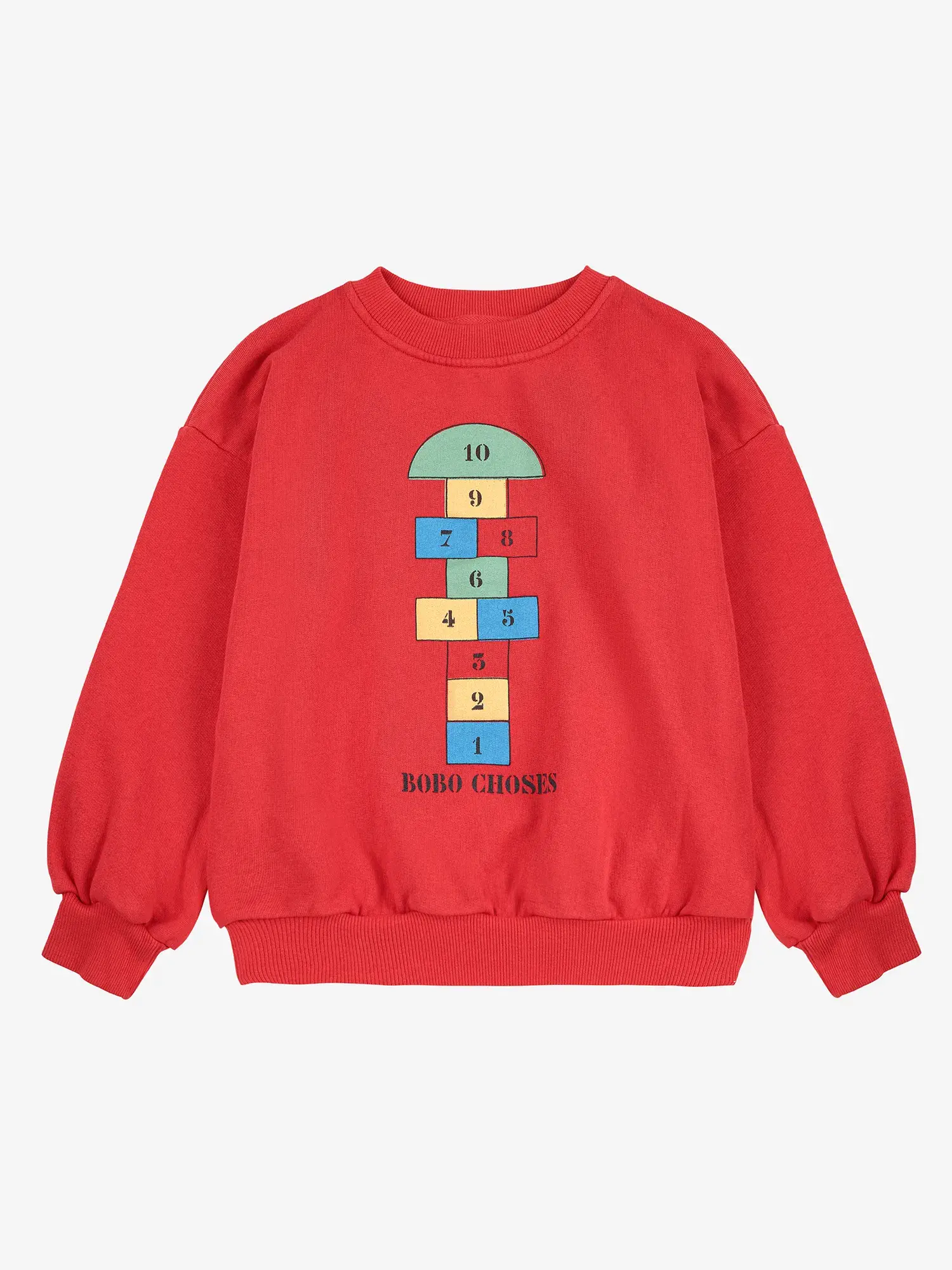 Bobo Hopscotch Sweatshirt - RED - Yellow Turtle