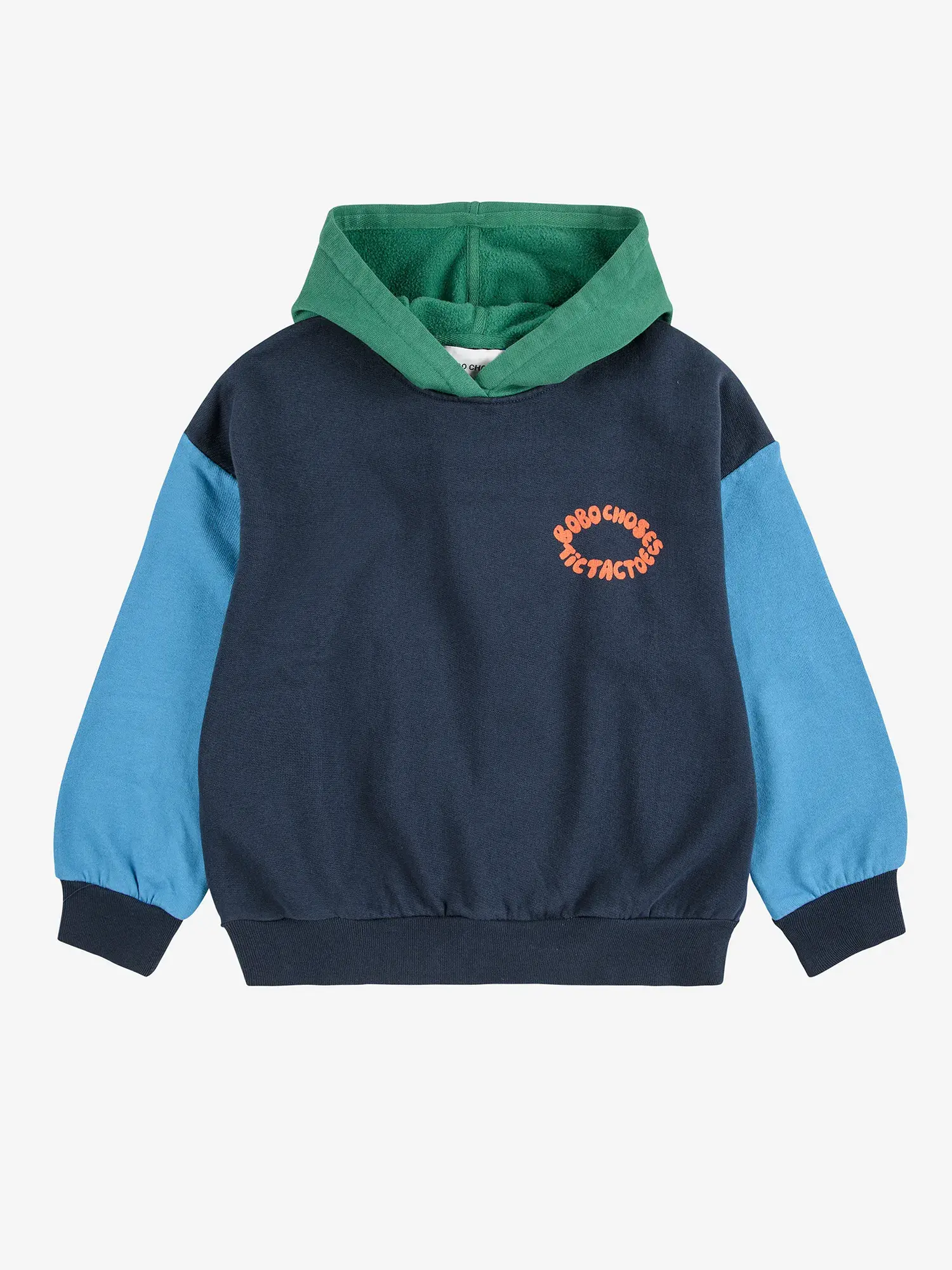 Bobo Tic Tac Toe Color Block Hoodie - MULTI - Yellow Turtle