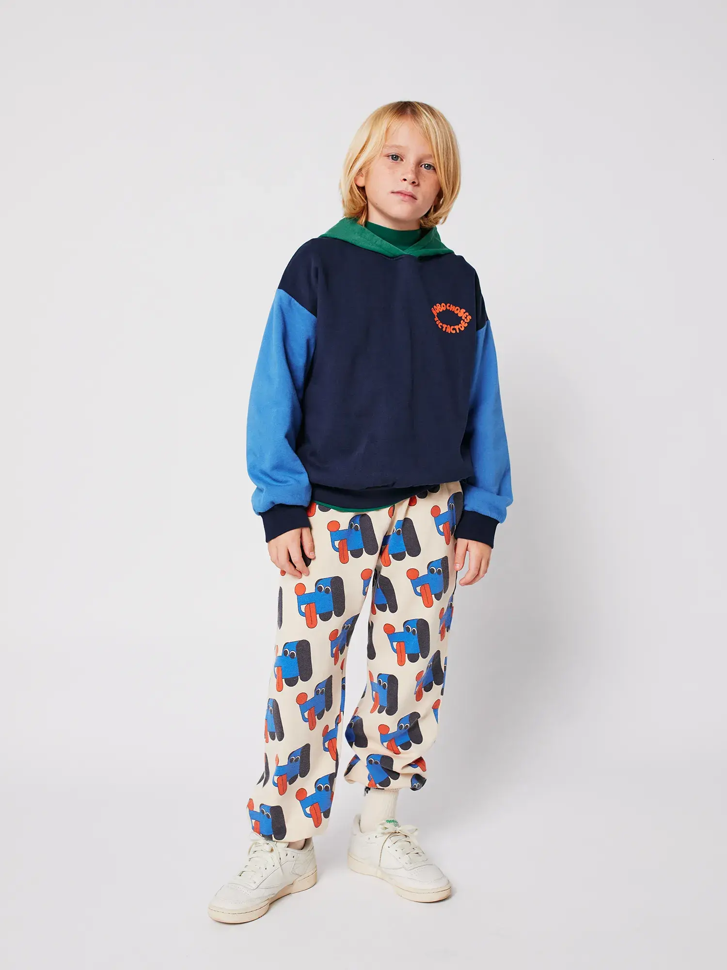 Bobo Tic Tac Toe Color Block Hoodie - MULTI - Yellow Turtle