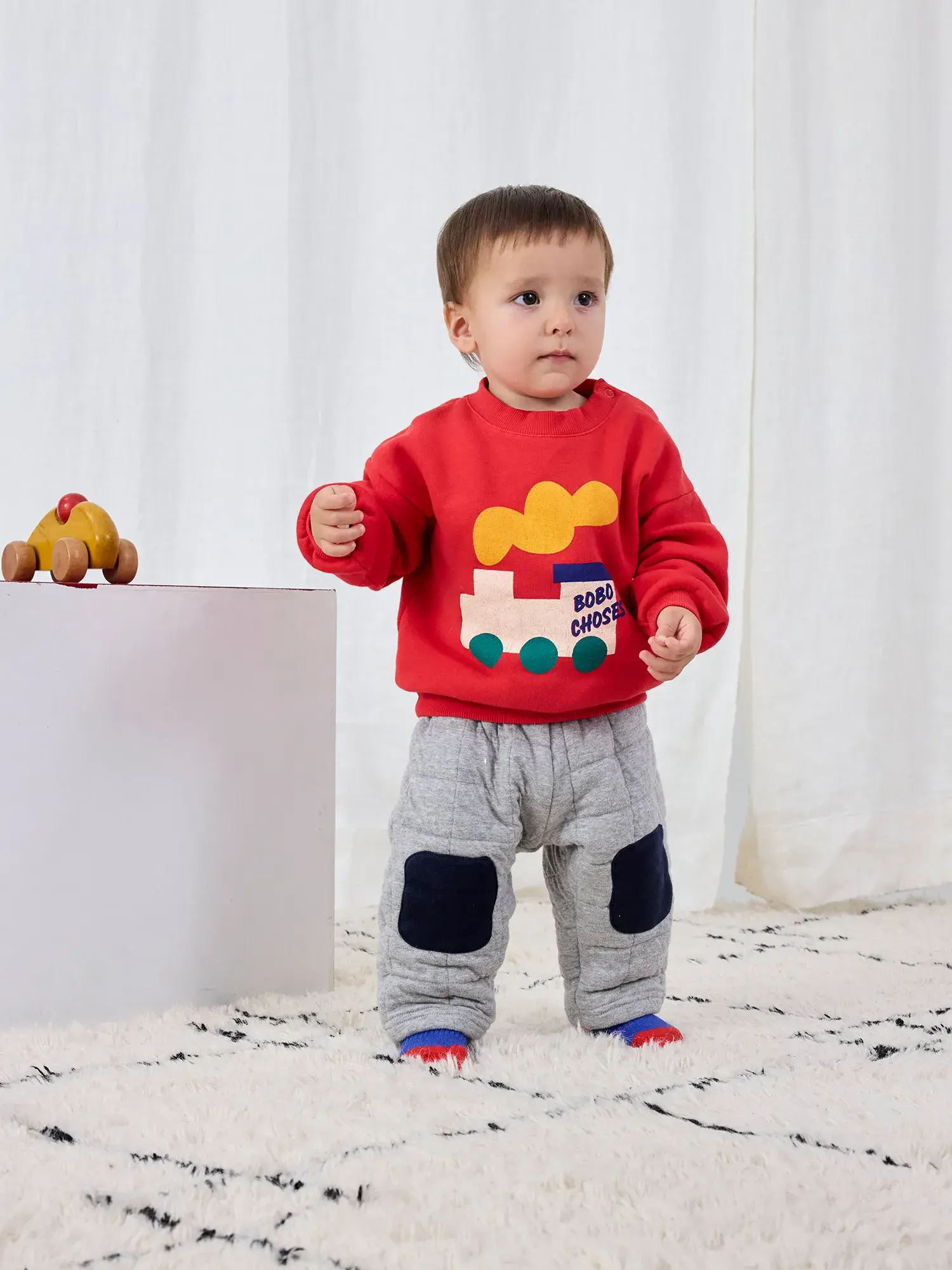 Bobo Choo Choo Sweatshirt - RED - Yellow Turtle