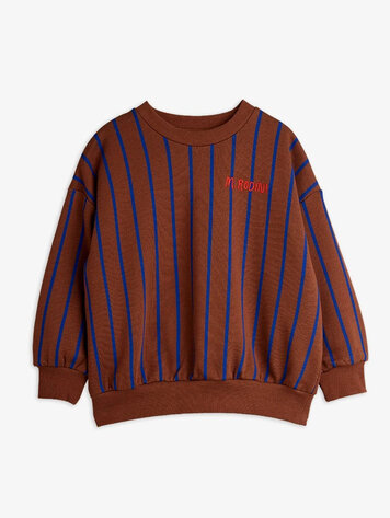 Mini Rodini Vertical Stripe Sweatshirt - Brown
