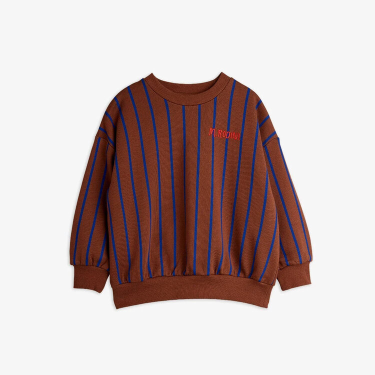 Mini Rodini Vertical Stripe Sweatshirt - Brown