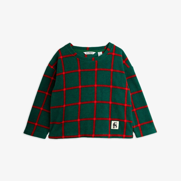 Mini Rodini  Plaid Fleece Long Sleeve Top