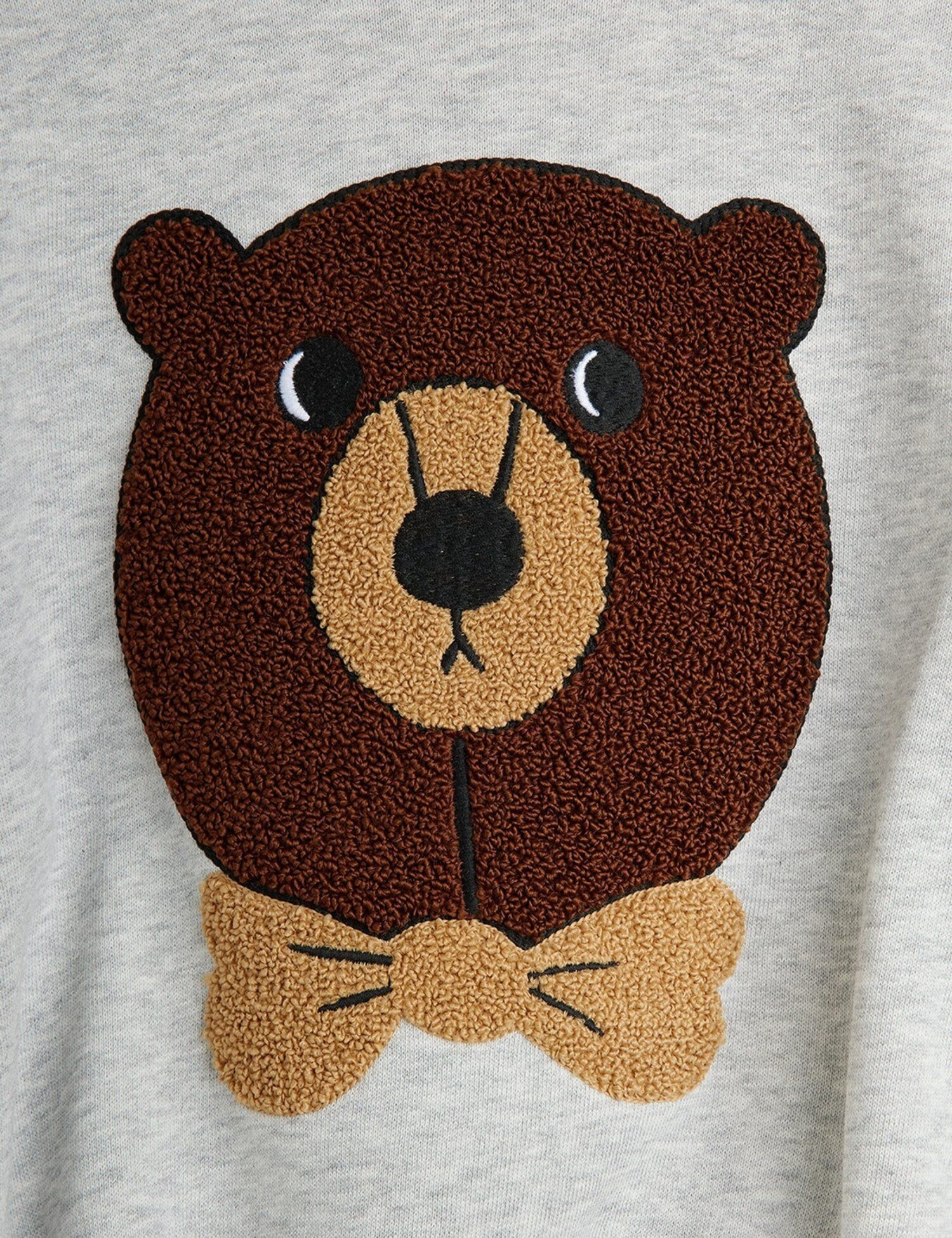 Mini Rodini Bear Chenille Sweatshirt - GREY - Yellow Turtle