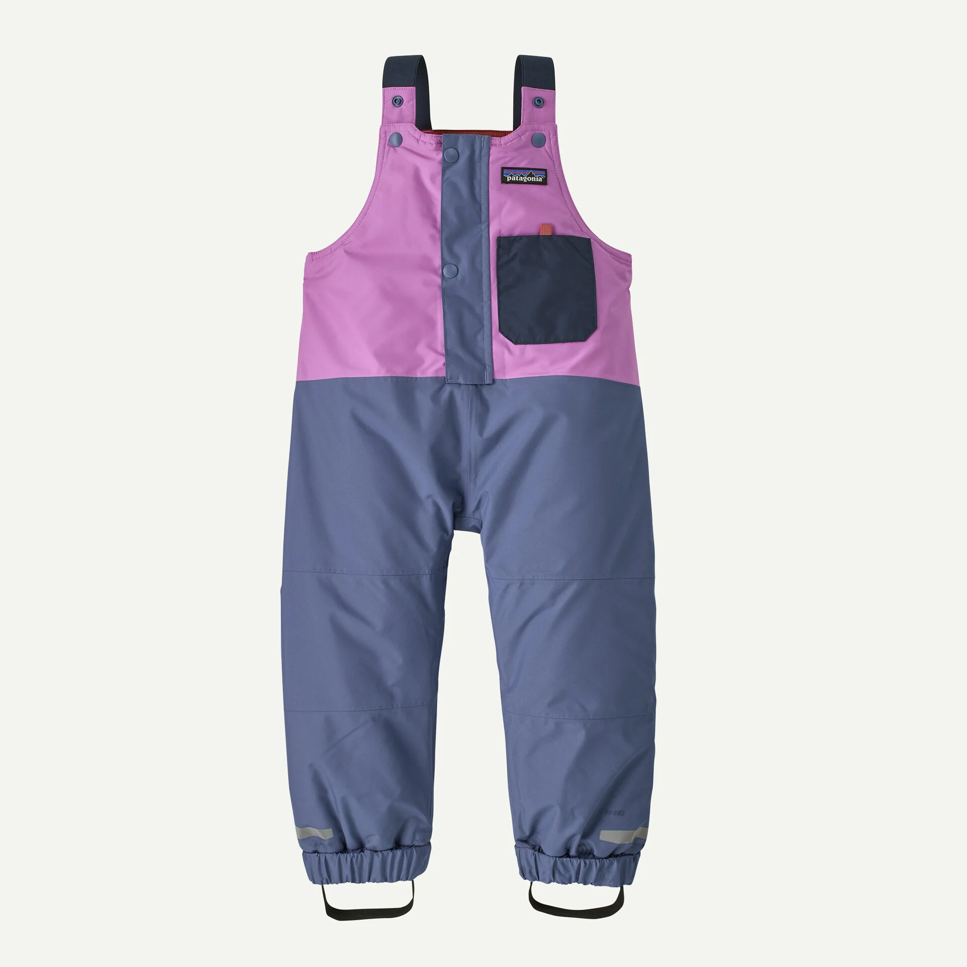 Patagonia Baby Snow Pile Bibs - Brisk Purple - Yellow Turtle