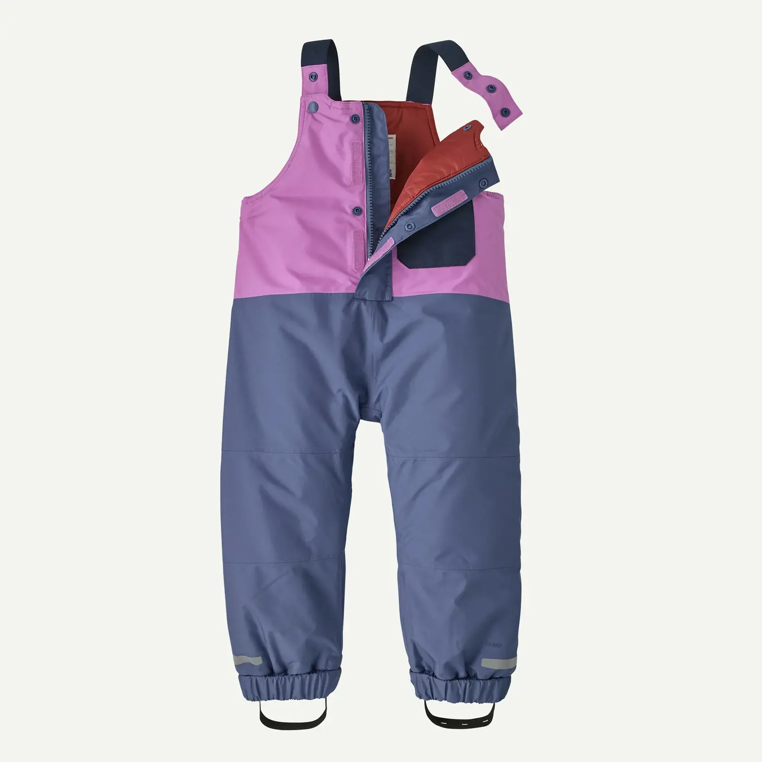 Patagonia Baby Snow Pile Bibs - Brisk Purple - Yellow Turtle
