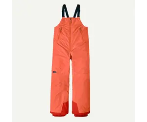 キッズ・パウダー・タウン・ビブパンツ　XL レッドオレンジ/黒　パタゴニア キッズ・パウダー・タウン・ビブパンツ XL レッドオレンジ/黒