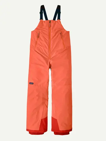 Patagonia Kids' Powder Town Bibs- Orange Peel