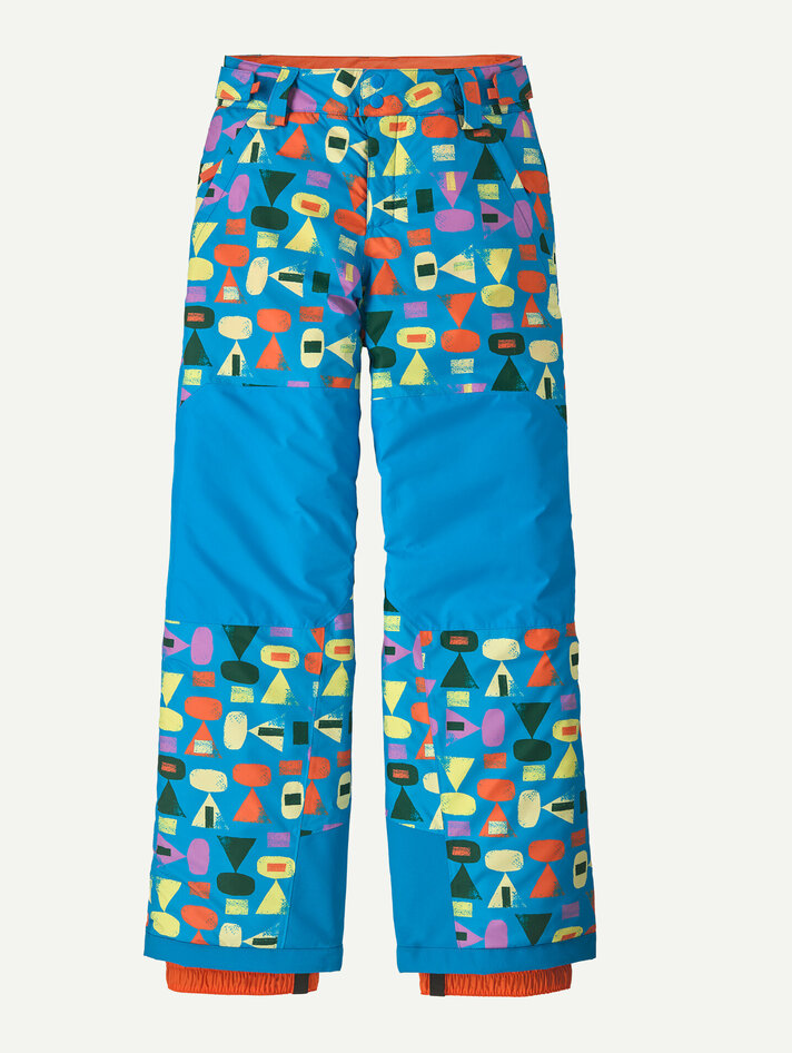 Patagonia Kids' Powder Town Bibs- Orange Peel - Yellow Turtle