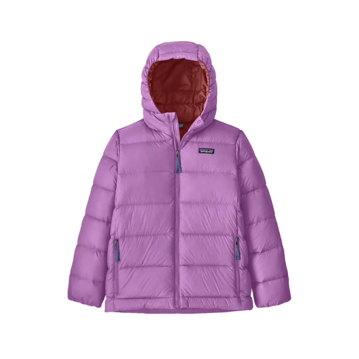 Patagonia Kids' Hi-Loft Down Sweater™ Hoody- Brisk Purple - Yellow