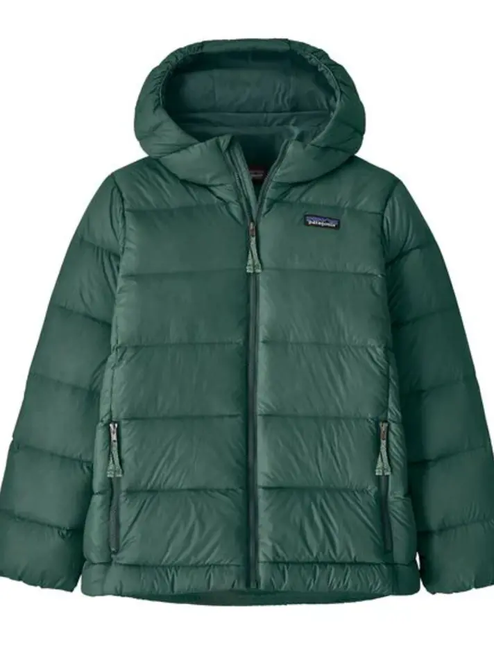 Patagonia Kids' Hi-Loft Down Sweater™ Hoody- Brisk Purple - Yellow