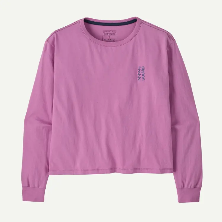 Patagonia Women's Long-Sleeved Driftways Easy-Cut Organic Shirt- Brisk Purple