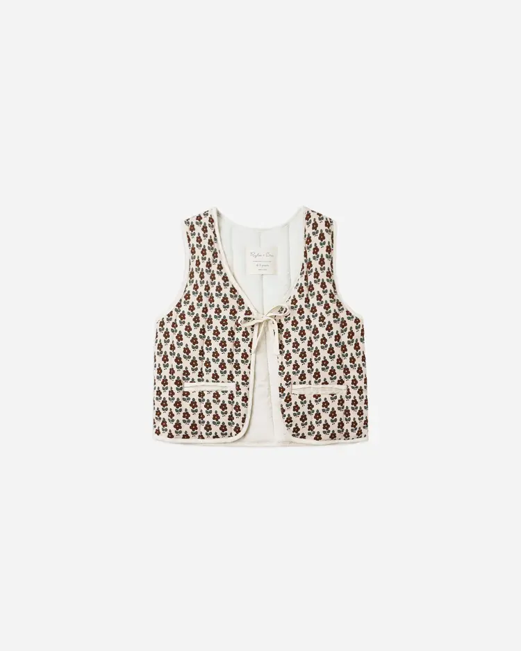 Rylee + Cru Quilted Vest || Harvest Floral