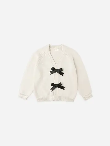 Rylee + Cru Bow Cardigan || Natural
