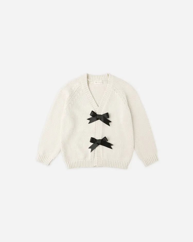 Rylee + Cru Bow Cardigan || Natural