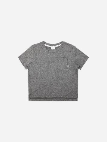 Rylee + Cru Cove Essential Pocket Tee || Heathered Black