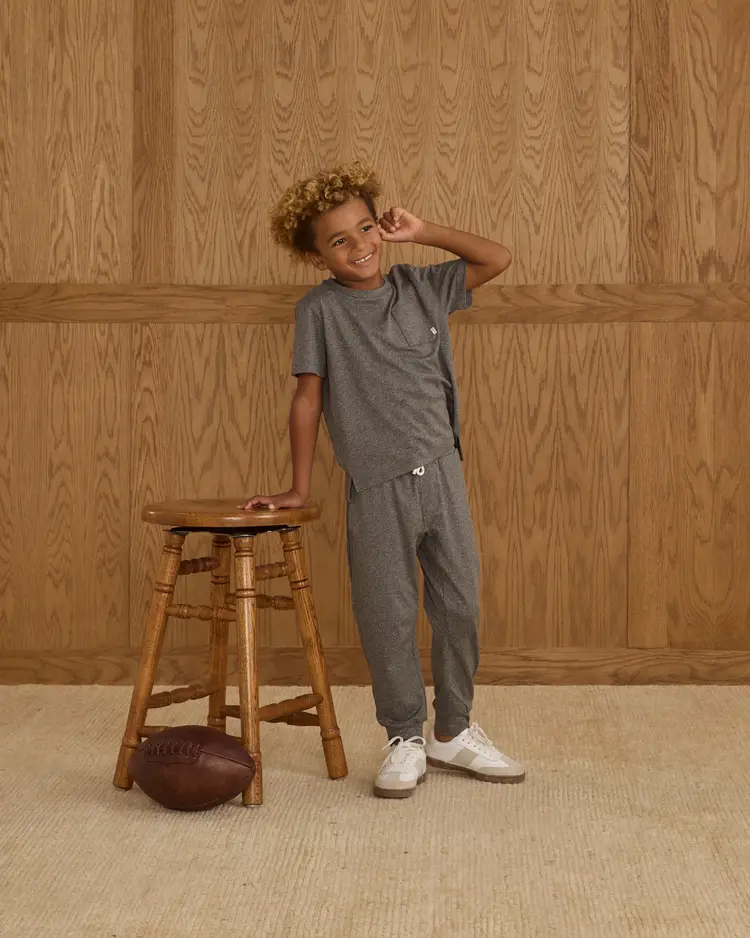 Rylee + Cru Century Tech Jogger || Heathered Black