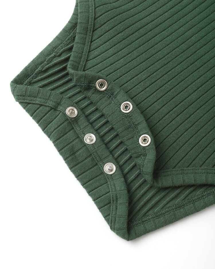 Rylee + Cru Shoulder Ruffle Bodysuit || Green