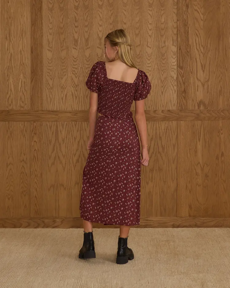 Rylee + Cru Trixie Top & Midi Skirt Set || Harvest Berry