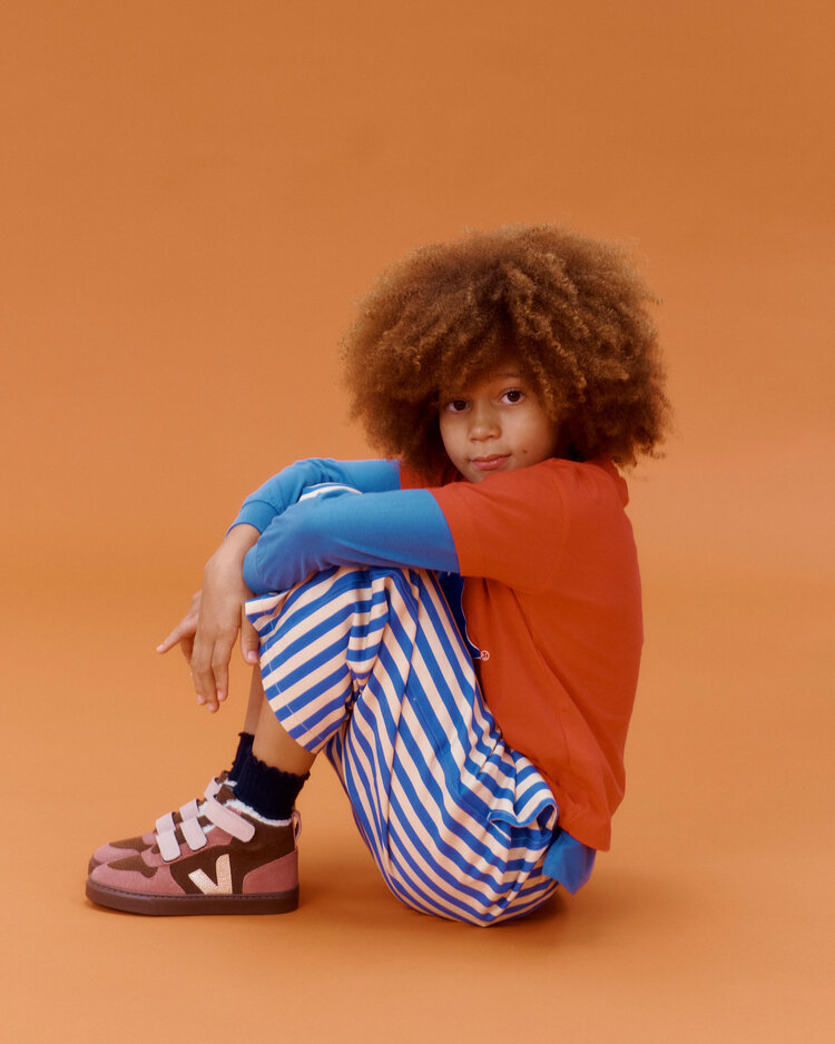 Veja V-10 Mid Furred Suede Walnut Platine Bark