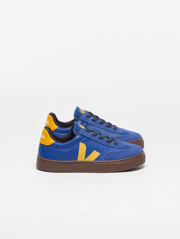 Veja Volley Elastic Laces Leather Atlantic Ouro Bark