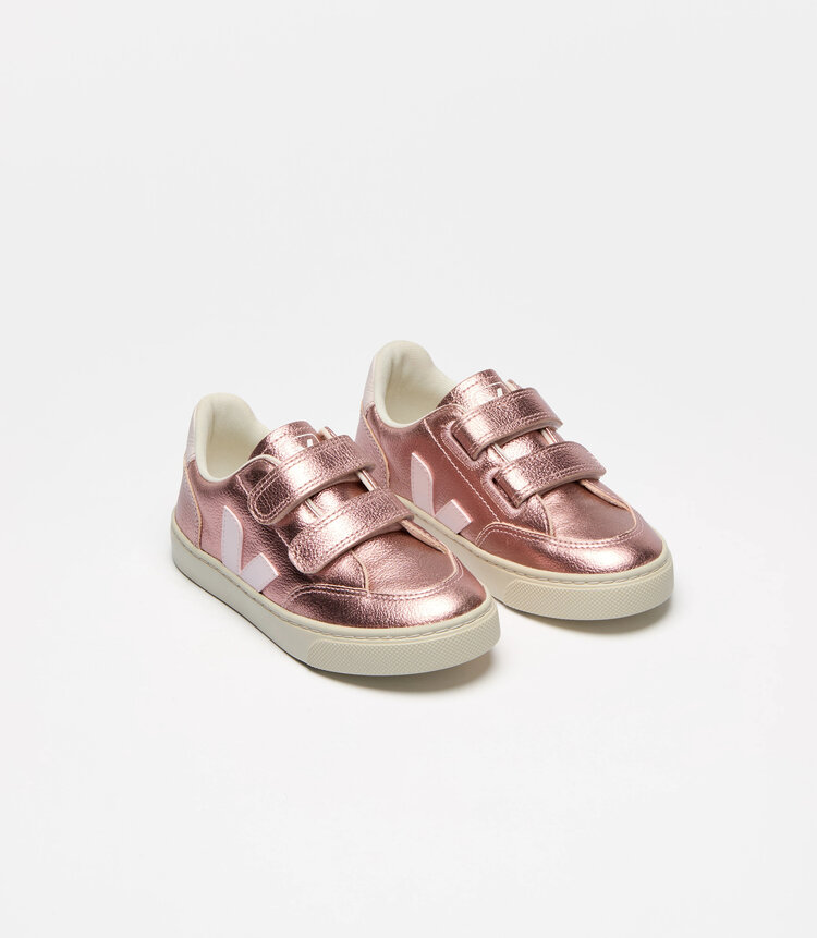 Veja  V-12 Leather Nacre Lassi
