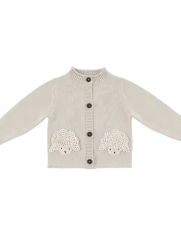 Donsje Dieck Cardigan | Lammies | White Sand
