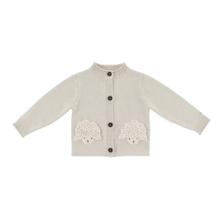 Donsje Dieck Cardigan | Lammies | White Sand