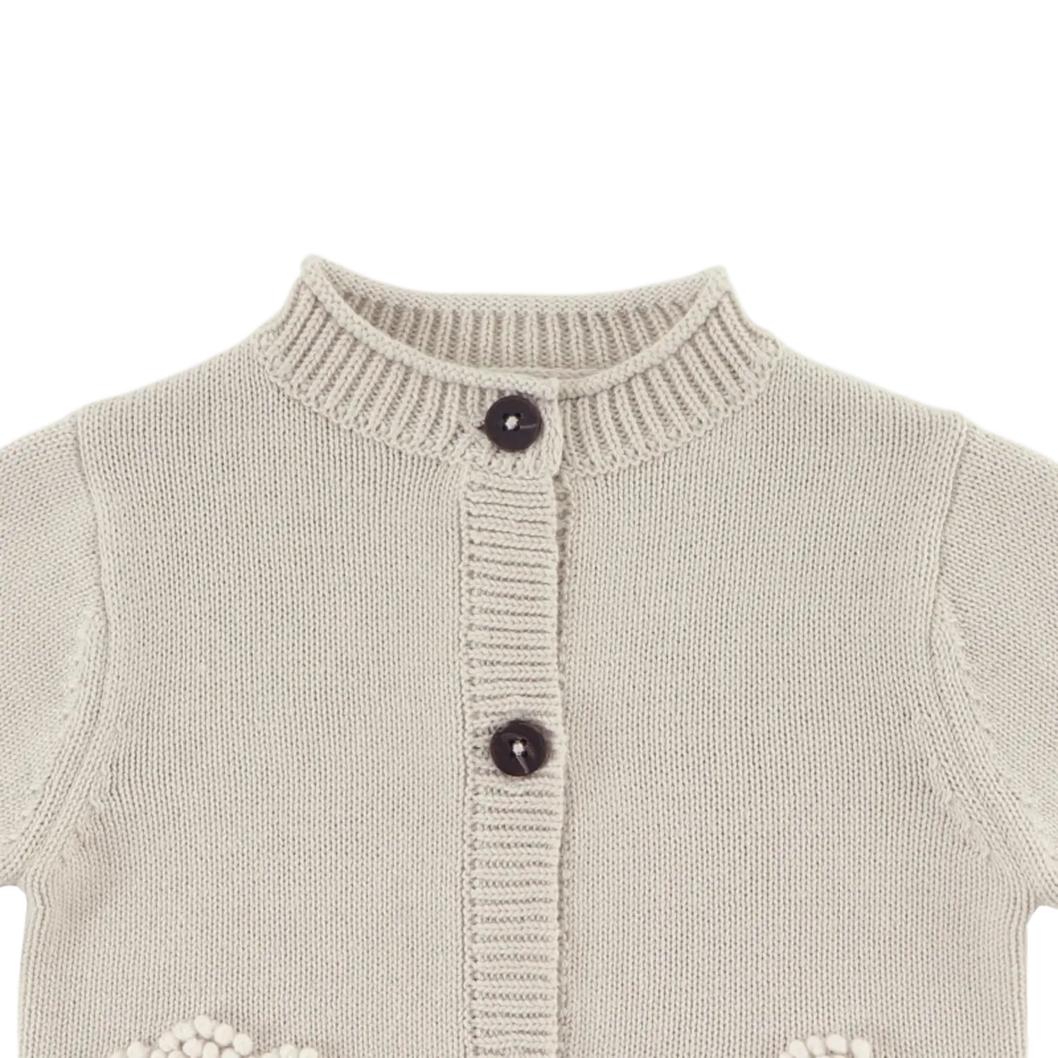 Donsje Dieck Cardigan | Lammies | White Sand - Yellow Turtle